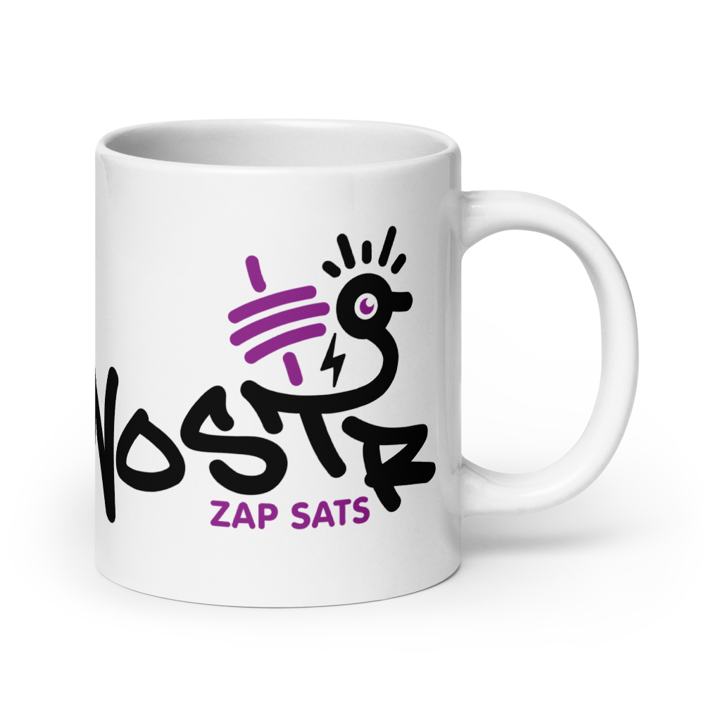 Nostr - Zap SATS - Nostr Mug - By BitPopArt Store of Value