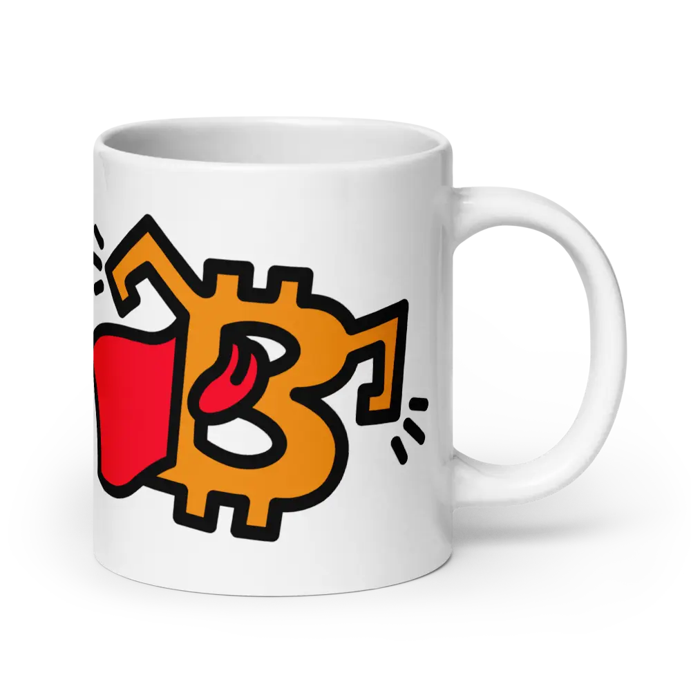 B - Superman - Bitcoin Mug - By BitPopArt Store of Value